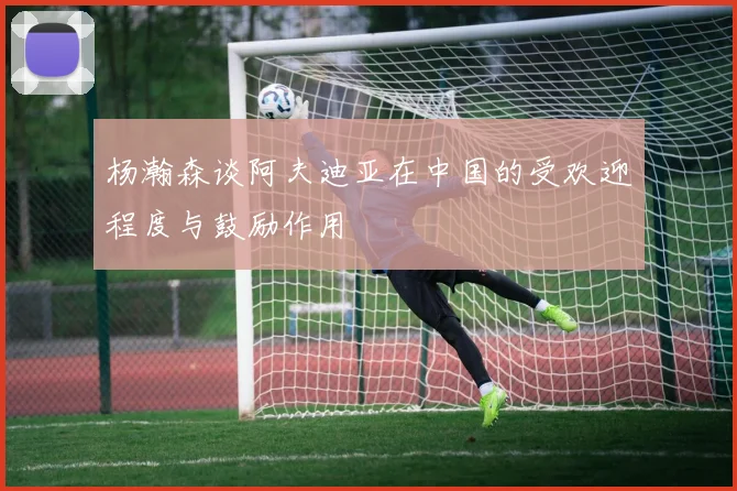 杨瀚森谈阿夫迪亚在中国的受欢迎程度与鼓励作用